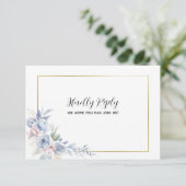 結婚式の食事確認はがき（フラワーリスト） 出欠カード (スタンド正面)