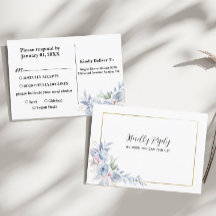 結婚式の食事確認はがき（フラワーリスト）