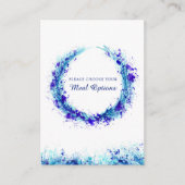 結婚式の食事選択 青い飛沫 封入カード エンクロージャーカード (正面)
