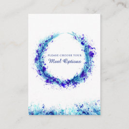 結婚式の食事選択 青い飛沫 封入カード エンクロージャーカード