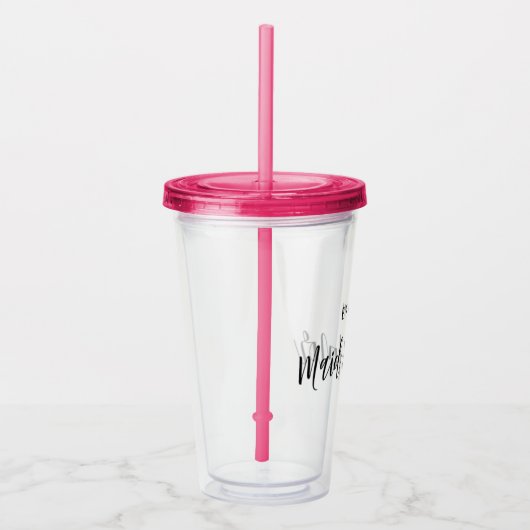 結婚式の飲み物のメイド・オブ・オーナー（花嫁付き添い人）のTumblrのカスタムの日 アクリルタンブラー (右)