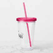 結婚式の飲み物のメイド・オブ・オーナー（花嫁付き添い人）のTumblrのカスタムの日 アクリルタンブラー (左)