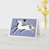 結婚式の馬 カード (黄色い花)