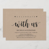 結婚式の駆け落ちを祝おう 招待状 (正面/裏面)