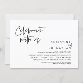 結婚式の駆け落ちパーティー、お祝いしましょう 招待状