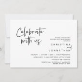 結婚式の駆け落ちパーティー、お祝いしましょう 招待状 (正面)