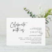 結婚式の駆け落ちパーティー、お祝いしましょう 招待状 (スタンド正面)