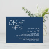 結婚式の駆け落ちパーティー、お祝いしましょう Invita 招待状 (スタンド正面)