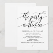 結婚式の駆け落ちパーティー、パーティーは続く 招待状 (正面/裏面)