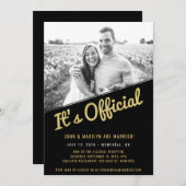 結婚式の駆け落ち発表と披露宴招待 招待状 (正面/裏面)