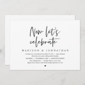 結婚式の駆け落ち、さぁお祝いしよう 招待状 (正面/裏面)