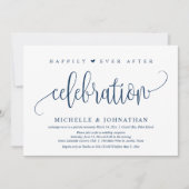 結婚式の駆け落ち、ハッピーエバーアフターお祝い 招待状 (正面)