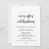 結婚式の駆け落ち、ハッピーエバーアフターお祝い 招待状 (正面)