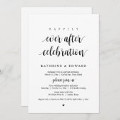 結婚式の駆け落ち、ハッピーエバーアフターお祝い 招待状 (正面/裏面)