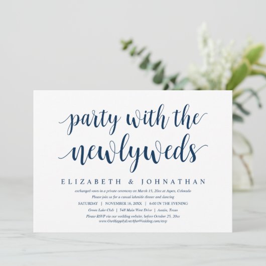 結婚式の駆け落ち、ハッピーエバーアフターお祝い 招待状 (スタンド正面)