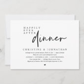 結婚式の駆け落ち、ハッピーエバーアフターディナーパーティー 招待状 (正面)