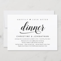 結婚式の駆け落ち、ハッピーエバーアフターディナー