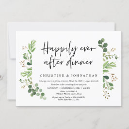 結婚式の駆け落ち、ハッピーエバーアフターディナー 招待状