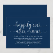結婚式の駆け落ち、ハッピーエバーアフターディナー 招待状 (正面/裏面)