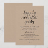 結婚式の駆け落ち、ハッピーエバーアフターパーティーの招待状 招待状 (正面/裏面)