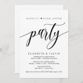 結婚式の駆け落ち、ハッピーエバーアフターパーティーの招待状 招待状 (正面/裏面)