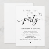 結婚式の駆け落ち、ハッピーエバーアフターパーティーの招待状 招待状 (正面/裏面)