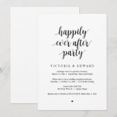 結婚式の駆け落ち、ハッピーエバーアフターパーティーの招待状 招待状 (正面/裏面)