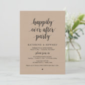 結婚式の駆け落ち、ハッピーエバーアフターパーティー、クラフト 招待状 (スタンド正面)