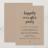 結婚式の駆け落ち、ハッピーエバーアフターパーティー、クラフト 招待状 (正面/裏面)