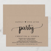 結婚式の駆け落ち、ハッピーエバーアフターパーティー、クラフト 招待状 (正面/裏面)