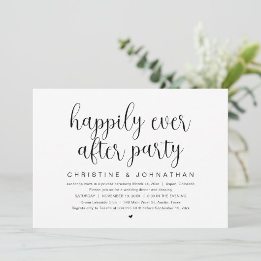 結婚式の駆け落ち、ハッピーエバーアフターパーティー 招待状 (スタンド正面)