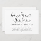 結婚式の駆け落ち、ハッピーエバーアフターパーティー 招待状 (正面/裏面)