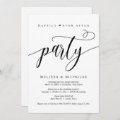 結婚式の駆け落ち、ハッピーエバーアフターパーティー 招待状 (正面/裏面)