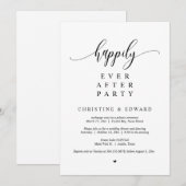 結婚式の駆け落ち、ハッピーエバーアフターパーティー 招待状 (正面/裏面)