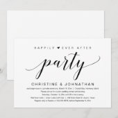 結婚式の駆け落ち、ハッピーエバーアフターパーティー 招待状 (正面/裏面)