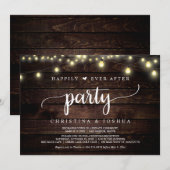 結婚式の駆け落ち、ハッピーエバーアフターパーティー 招待状 (正面/裏面)