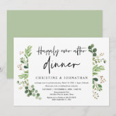 結婚式の駆け落ち、ハッピーエバーアフター夕食招待状 招待状 (正面/裏面)