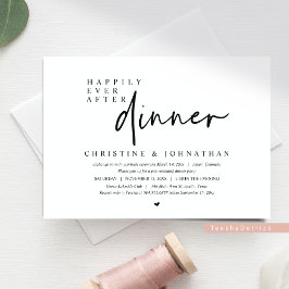 結婚式の駆け落ち、ハッピーエバーアフター ディナーパーティー 招待状