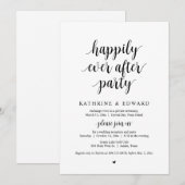 結婚式の駆け落ち、ハッピーエバーアフター パーティーのお誘い 招待状 (正面/裏面)