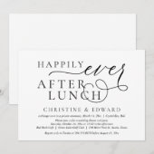結婚式の駆け落ち、ハッピーエバーアフター ランチ 招待状 (正面/裏面)