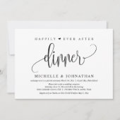 結婚式の駆け落ち、ハッピーエンドのディナー 招待状 (正面)