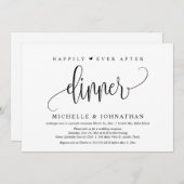 結婚式の駆け落ち、ハッピーエンドの夕食 招待状 (正面/裏面)