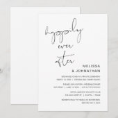 結婚式の駆け落ち、ハッピーエンドパーティー 招待状 (正面/裏面)