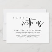 結婚式の駆け落ち、パーティーにご一緒しましょう 招待状 (正面)
