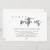 結婚式の駆け落ち、パーティーにご一緒しましょう 招待状 (正面/裏面)