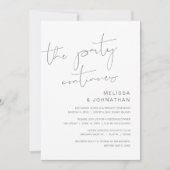 結婚式の駆け落ち、パーティーは続く招待状 招待状 (正面)