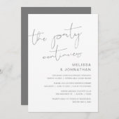 結婚式の駆け落ち、パーティーは続く 招待状 (正面/裏面)