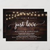 結婚式の駆け落ち, 何も豪華ではなく愛だけの招待状 招待状 (正面/裏面)