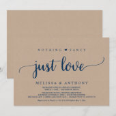 結婚式の駆け落ち, 何も豪華ではなく愛だけ, kraft 招待状 (正面/裏面)
