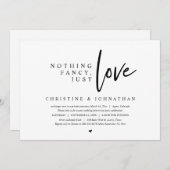 結婚式の駆け落ち, 何も豪華ではなく, ただ愛 招待状 (正面/裏面)